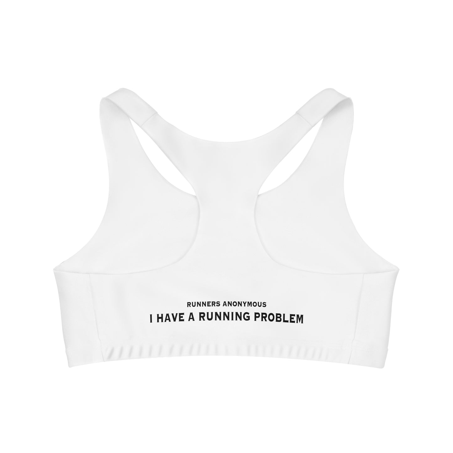 I have a running problem. Seamless Sports Bra (AOP)