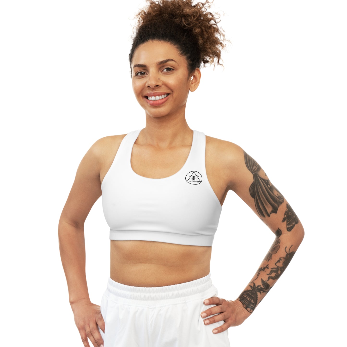 I have a running problem. Seamless Sports Bra (AOP)