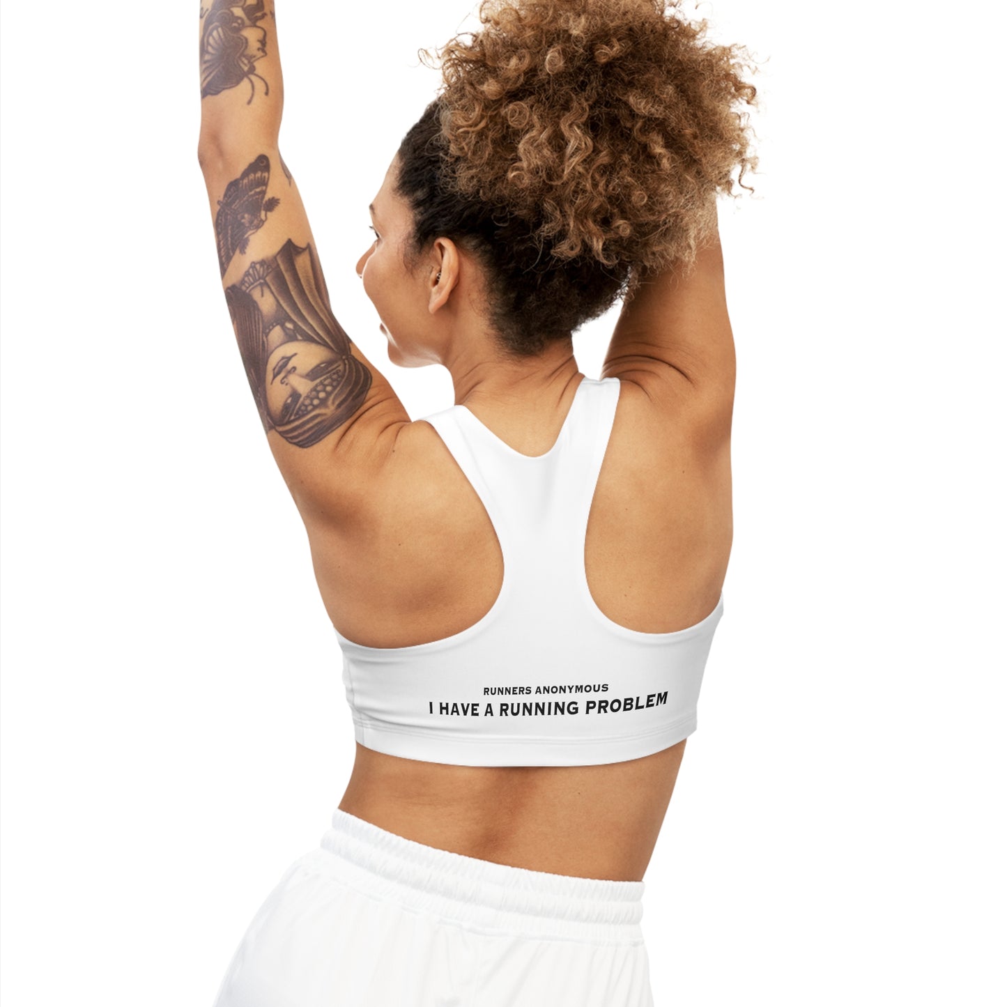 I have a running problem. Seamless Sports Bra (AOP)