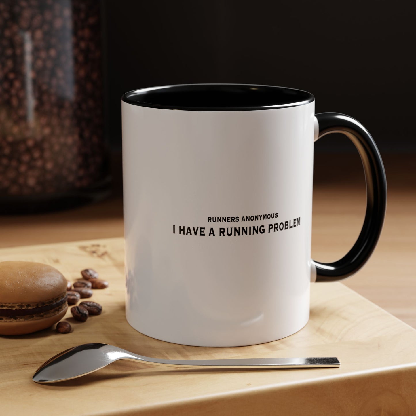 I have a running problem: Runners anonymous.  Accent Coffee Mug (11, 15oz)