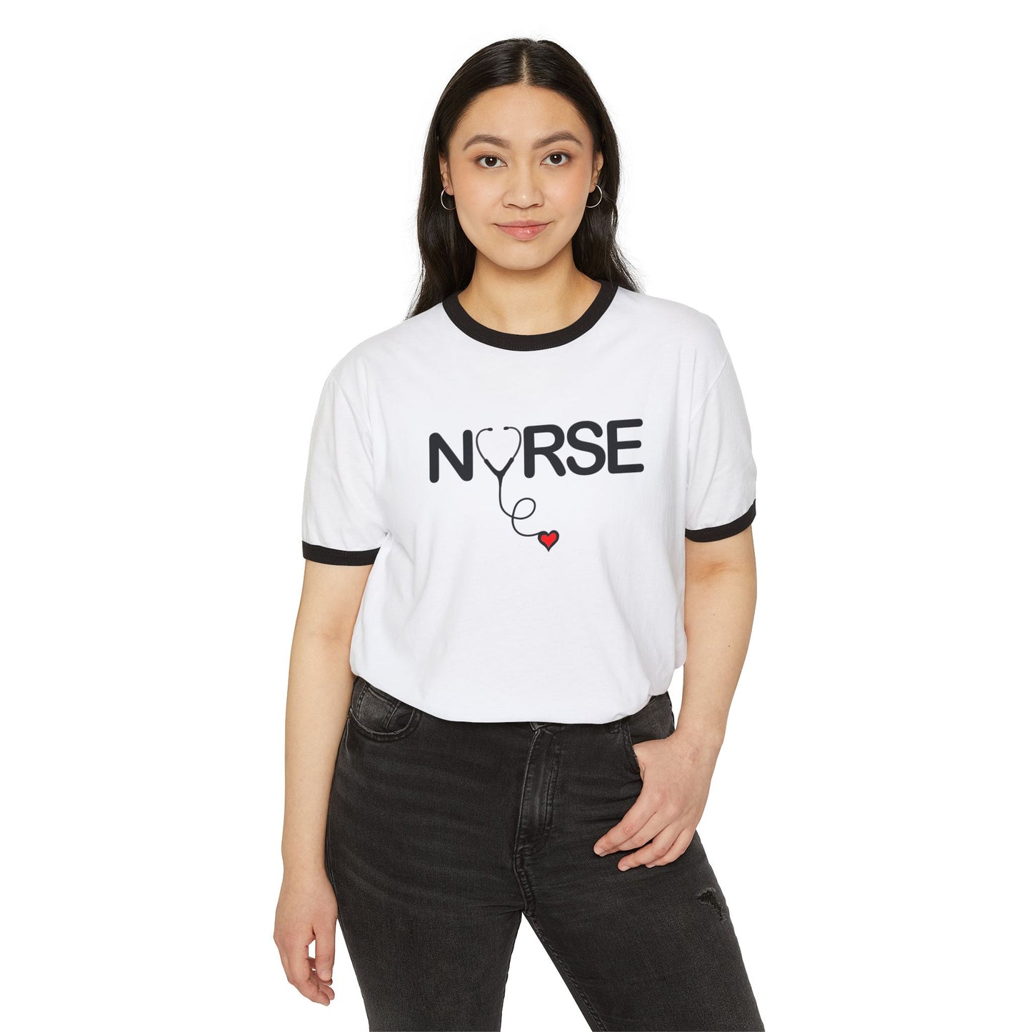 Nurse Unisex Cotton Ringer T-Shirt