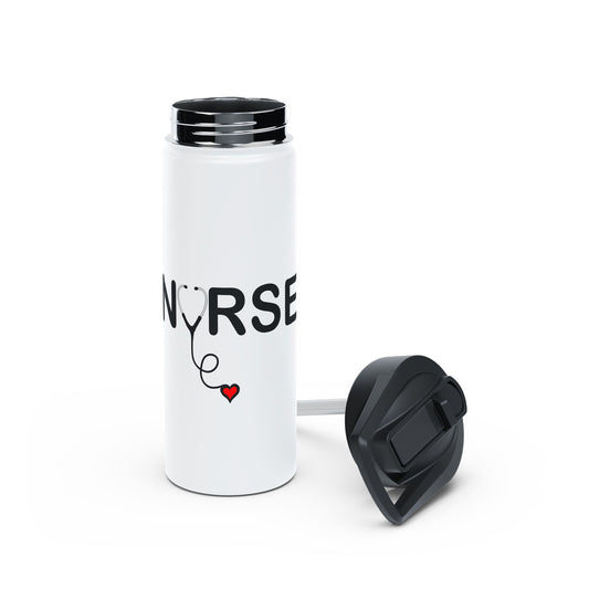 Nurse Stainless Steel Water Bottle, Standard Lid