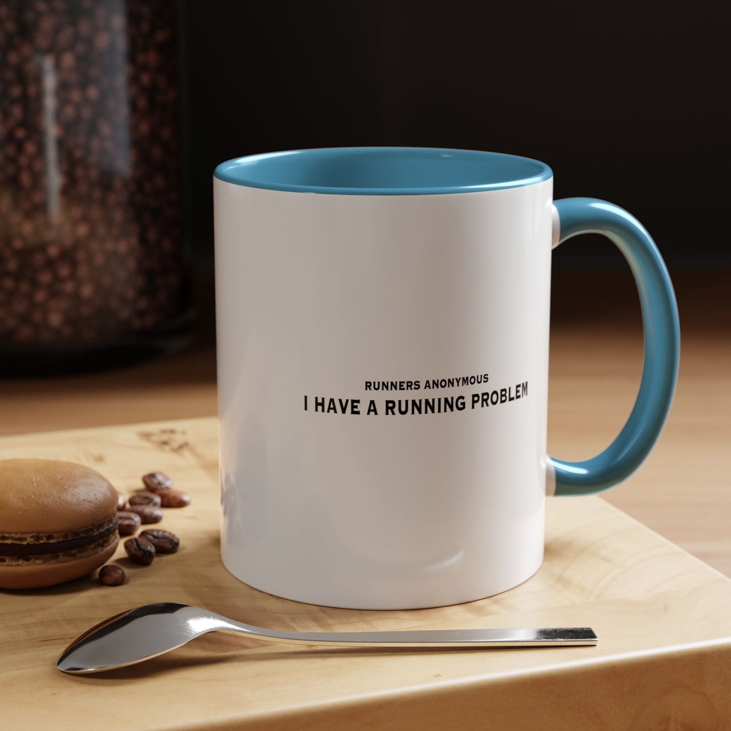 I have a running problem: Runners anonymous.  Accent Coffee Mug (11, 15oz)